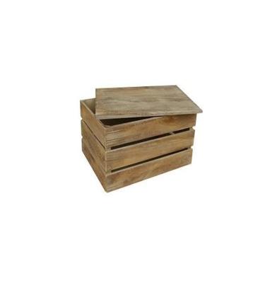 China Europe Colored Slatted Lidded Wooden Storage Box For Toys for sale