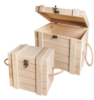 China Europe Color Rustic Washed Wooden Crate For Storage With Lid for sale