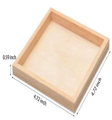 China Eco - Friendly Unfinished Small Wooden Serving Tray For Crafts Projects DIY Wooden Trays for sale