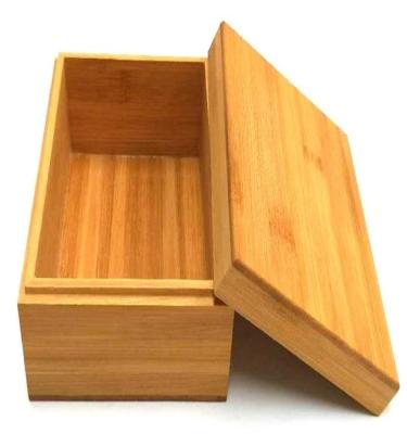 China Europe Eco - Friendly Bamboo Wooden Storage Box With Cover for sale