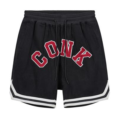 China Custom Authentic QUICK DRY Black High Quality Plus Size Basketball Shorts White Red White Red Authentic Shorts On Hot Sale for sale