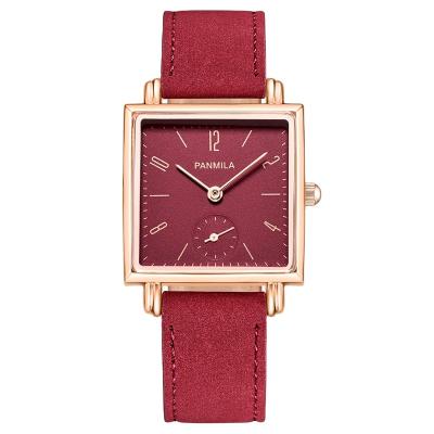 China Central Institute of Statistics VINTAGE VINTAGE temperament retro luxury ladies watches small simple literary square epidermal quartz women's watches for sale