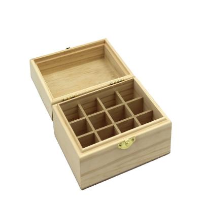 China Handmade Gift Wood Box Packaging Essential Oil Box Craft Unfinished Wood Box for sale