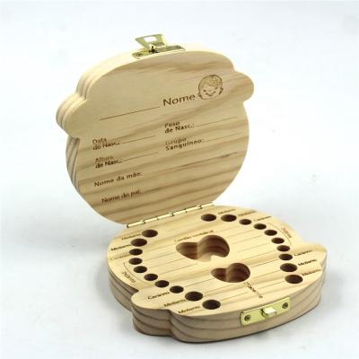 China Handmade Factory Sale Cheap Customizable Wood Baby Tooth Box for sale