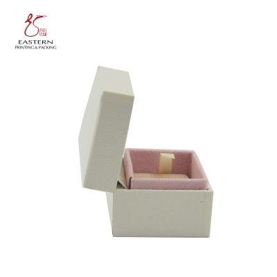 China Handmade Custom Printed Logo Small Jewelry Velvet Ring Jewelry Paper Box for sale