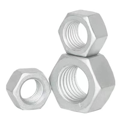 China Construction Grade 8 GB6170 High Strength Blackened Hex Nut Carbon Steel Galvanized Hex Nut Screw for sale