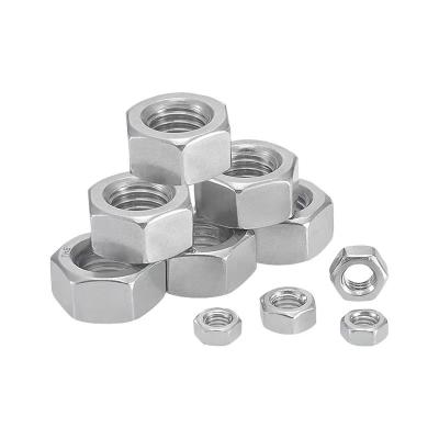 China Full Stainless Steel 304/316/201 Hex Nuts Nuts Construction Specifications for sale