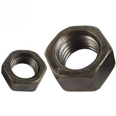 China High Strength Construction Nut Black Carbon Steel Galvanized External Hex Nut 8.8 Nut for sale