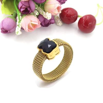 China CLASSIC Cute Trendy Ring Jewelry Joyeria Gift Finger Ring Women Stainless Steel Women Fashion Bear for sale