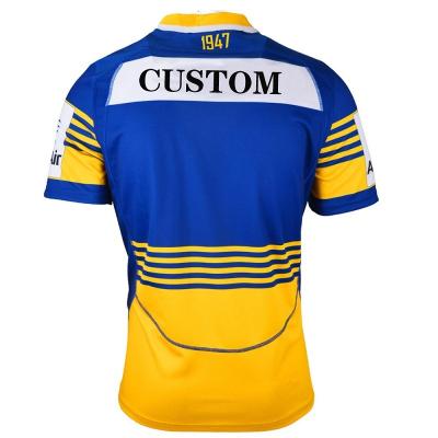 China Custom Antibacterial High Quality 100% Poly Sublimation Breathable Mens Rugby Uniforms for sale