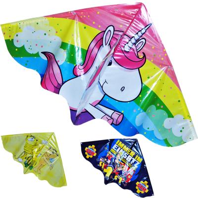 China PE plastic kite promotional cartoon unicorn delta animal entertainment single line for kids for sale