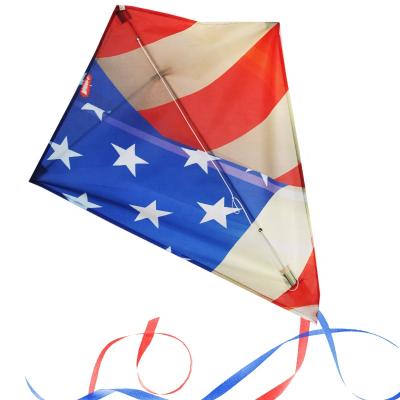 China Entertainment Custom Colorful Printing American Flag Promotional Diamond Kite Kite For Sale for sale