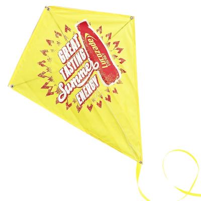 China Weifang Kite Factory Entertainment Yellow Color Diamond Kite Promotional Advertising for sale