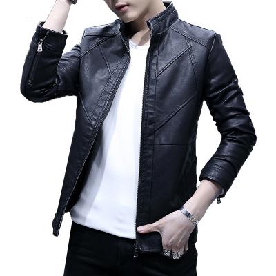 China Leather jacket male coat leather jacket men's leisure clothing men's PU leather jacket waterproof men's motorcycle for sale