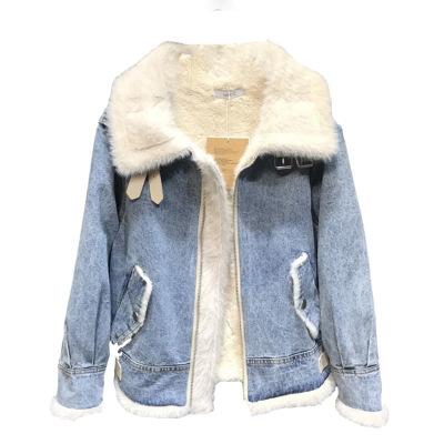 China 2021 New Winter Women's Jacket Autumn Coat Female Jeans Denim Warm Women's Jackets Breathable Bomber Jacket for sale