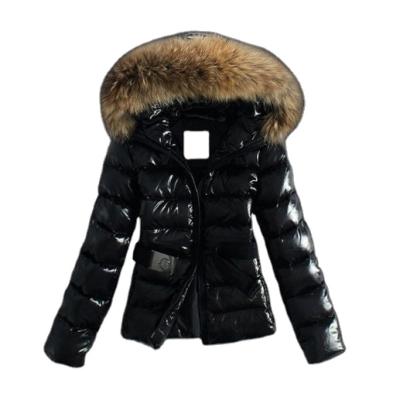 China 2021 New Gesign Sustainable Women's Cotton Jacke Faux Fur Slim Fit Hood Warm Jacket Coat Collar And Throw for sale