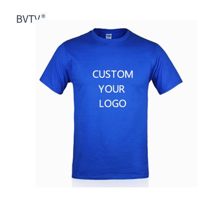 China Viable Wholesale Custom 100% Cotton Brand Color Men T-shirt Custom Printing With Logo Customs 100% Cotton O-Neck for sale