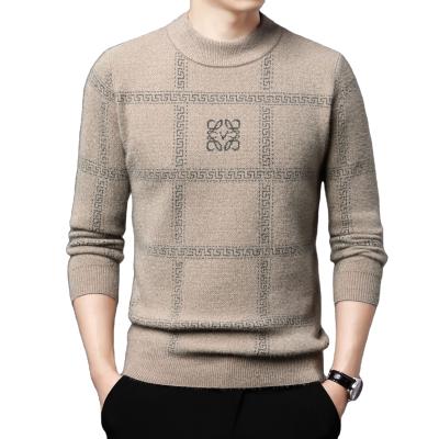 China 2021 winter new fashion casual pullover men's contrast color sweater men's style casual top clothing for sale