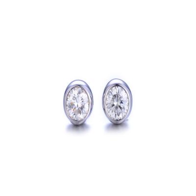 China 14K 18K Moissanite White Gold Moissanite 18K White Gold Ring Stud Earring Stud Earring Classic Engagement Women Jewelry From Zuanhui for sale