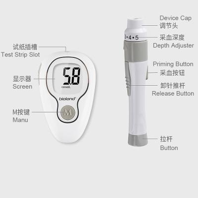 China Home Use Or Travel Hot Sale Blood Sugar Test Glucose Meter With Strips Display for sale