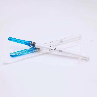 China Hosipital Medical Safety Disposable Plastic Automatic 1ml Vaccine Syringe For Fixed Dose Immunization for sale