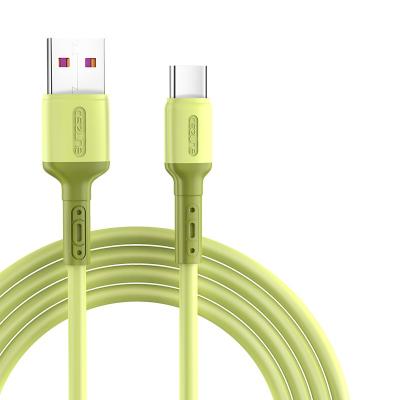 China Genuine OEM Food Grade Silicone Data Cable USB Luxury Liquid Fast Charging 2.4A Type C Micro USB 1m 3ft Cable For Android Phone, For iPhone for sale