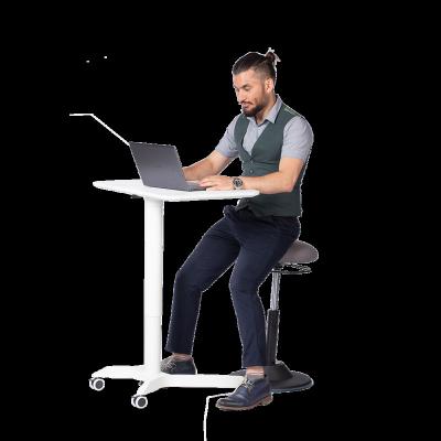 China Adjustable Height (Height) Adjustable Sit Stand Up Computer Workstation Laptop Desk with Shock Absorber Riser for sale