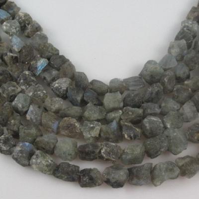 China Rough Tumbled AB Color Change Grade Gemstone Promotional Semi Precious Labradorite Nuggets Beads for sale