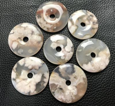 China Other Jewelry New Natural Ocean Agate Round Gemstone Donuts for sale