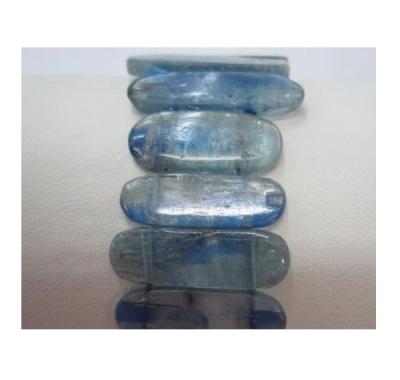 China No Natural Gemstone Both Sides Drill Blue Kyanite Rectangle Beads for sale