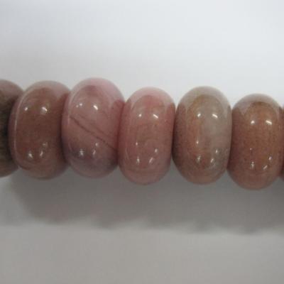 China Other Grade Natural Gemstone Red Rhodonite Rondelle Beads for sale