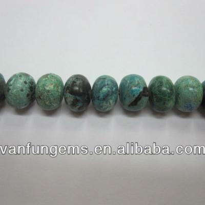 China Natural Stone Chrysocolla Rondelle Stone Beads for sale