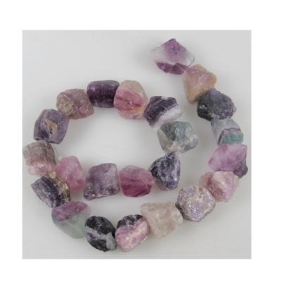 China Other Natural Purple Gemstone Beads Fluorite Rough Tumbled Fluorite for sale