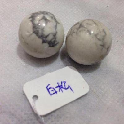 China Attractive Natural Turquoise Gemstone Howlite White Ball Sphere for sale