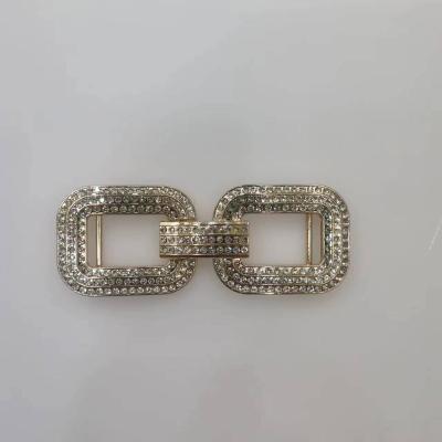 China Kirsite 2023 New Metal Diamond Square Buckle for sale