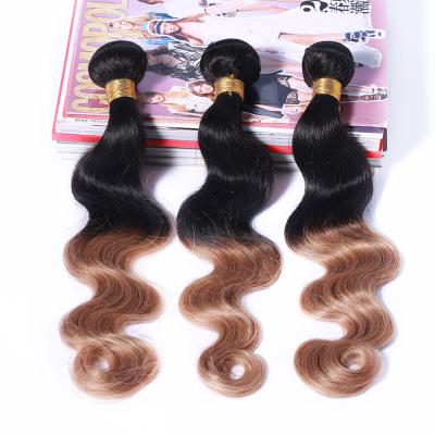 China Factory Wholesale Body Wave Ombre Colored Hair Weave Bundles 100% Wholesale Vendor Wavy Hair Bundle for sale