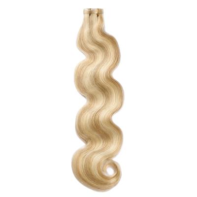 China Wholesale PU Body Wave Remy Skin Weft High Quality Virgin Hair Silky Straight Invisible Hair 100 Invisible Wave Tape In Hair Extensions for sale