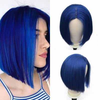 China Cheap Factory Price Unprocessed Machine Made Straight Human Hair 180% Density Straight Colored Bob Wigs For Black Women for sale