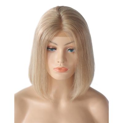 China Straight 180% Density 13x1 Lace Front Straight Cuticle Wig Brazilian Virgin Hair Virgin Hair Bob Wig Quick Ship for sale