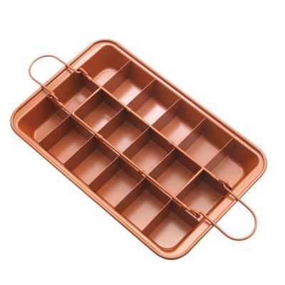 China Amazon Hot Selling Sustainable Oven Trays Cake Cutter Brownie Nonstick Pans Rectangle Metal Pans with Loose Bottom for Home Kitchen for sale