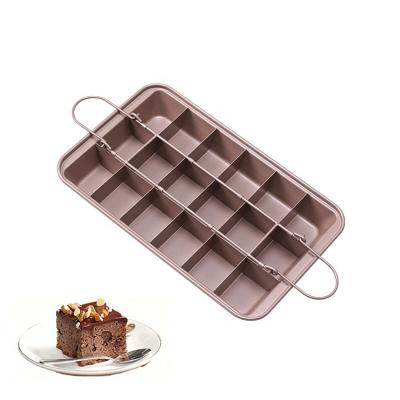 China Amazon Hot Selling Viable Oven Trays Cake Cutter Brownie Nonstick Pans Rectangle Metal Pans for Home Kitchen for sale