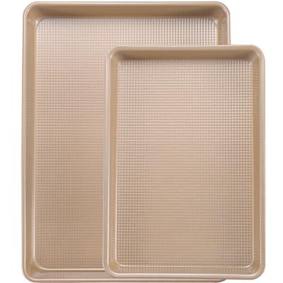 China Amazon Hot Selling Non-Stick Viable Metal Cake Tray Molds Non-Stick Baking Trays for Oven Bakeware Sets for sale