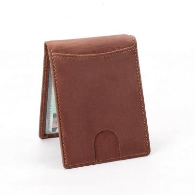 China Money Clip Wallet Factory Genuine Leather Bifold Wallet GENUINE LEATHER Clip Wallet Supply Directly for sale