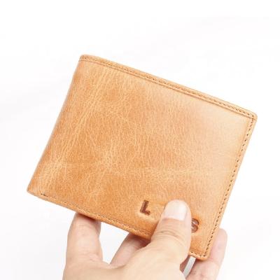 China RFID Customized Logo Leather Wallet For Men Luxury Leather Wallet Case With Card Holder for sale