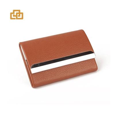 China Fashion Business Gift Voucher Card Holder Card Holder Bank ATM Card Holder Leather Aluminum for sale