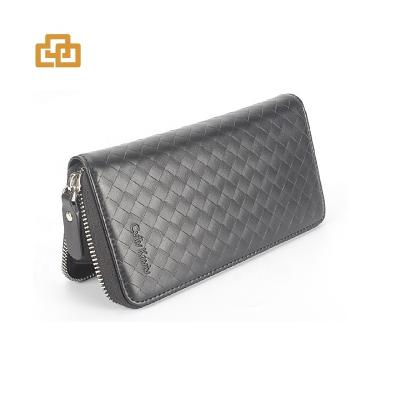 China RFID Fashion Trend Mens Handbags Lunxury Business Braided Genuine Leather Men Clutch Bag for sale