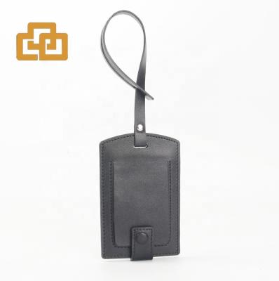 China 2019 fashion promotion gifts custom leather luggage tag bag hot sale genuine tanned genuine leather tag for sale