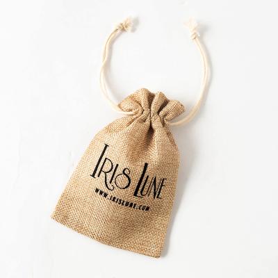 China Good Quality Customized Hessian High Quality Jute Drawstring Sack Bag For Gift Jewelry Cocoa Beans Pouches for sale