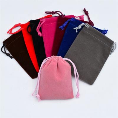 China 7x9cm 9x12cm Coloful Recyclable Velvet Jewelry Pouches Display Drawstring Gift Packaging Bags and Pouches for sale