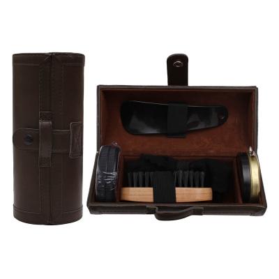 China PU Leather Best Quality Manufacture Travel Leather Shoe Shine Black Kit With Factory Price for sale